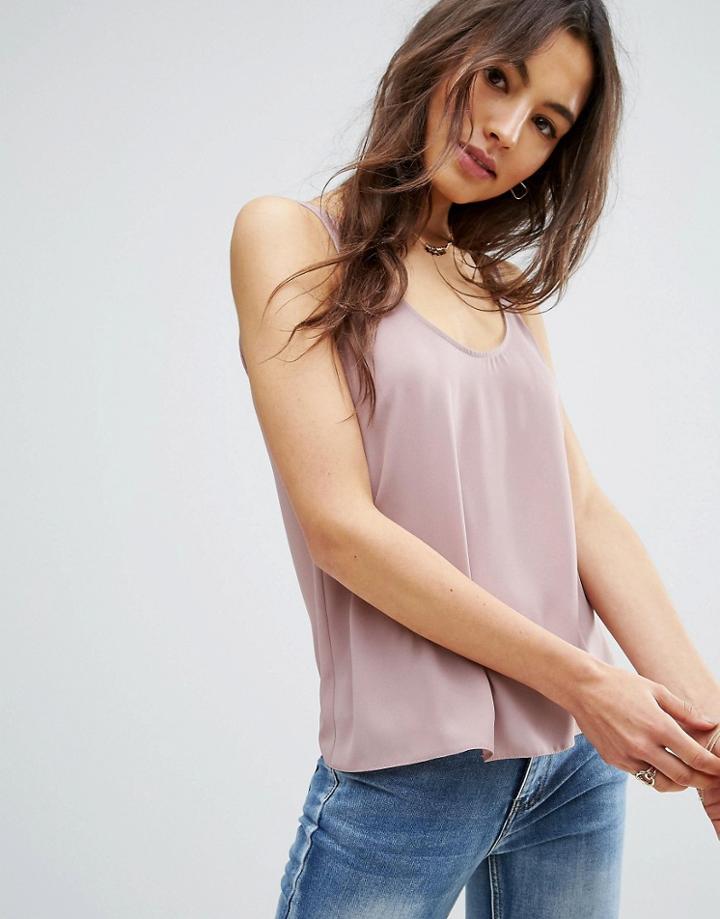 Asos Longline Tank With Scoop Neck - Purple