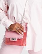 Steve Madden Bvyper Vinyl Crossbody Bag With Diamante Trim-neutral