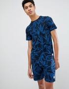 Only & Sons T-shirt With All Over Print - Navy