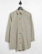Object Longline Shirt In Check Print-multi