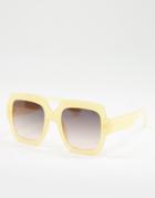 Aj Morgan So Happy Oversized Square Lens Sunglasses-neutral
