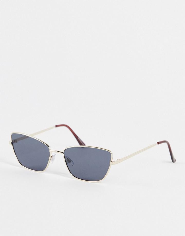 Madein Cateye Sunglasses In Black With Gold Rim