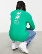 Fila Tennis Club Long Sleeve T-shirt In Green