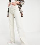 Stradivarius Tall 90s Dad Jeans In Ecru-white