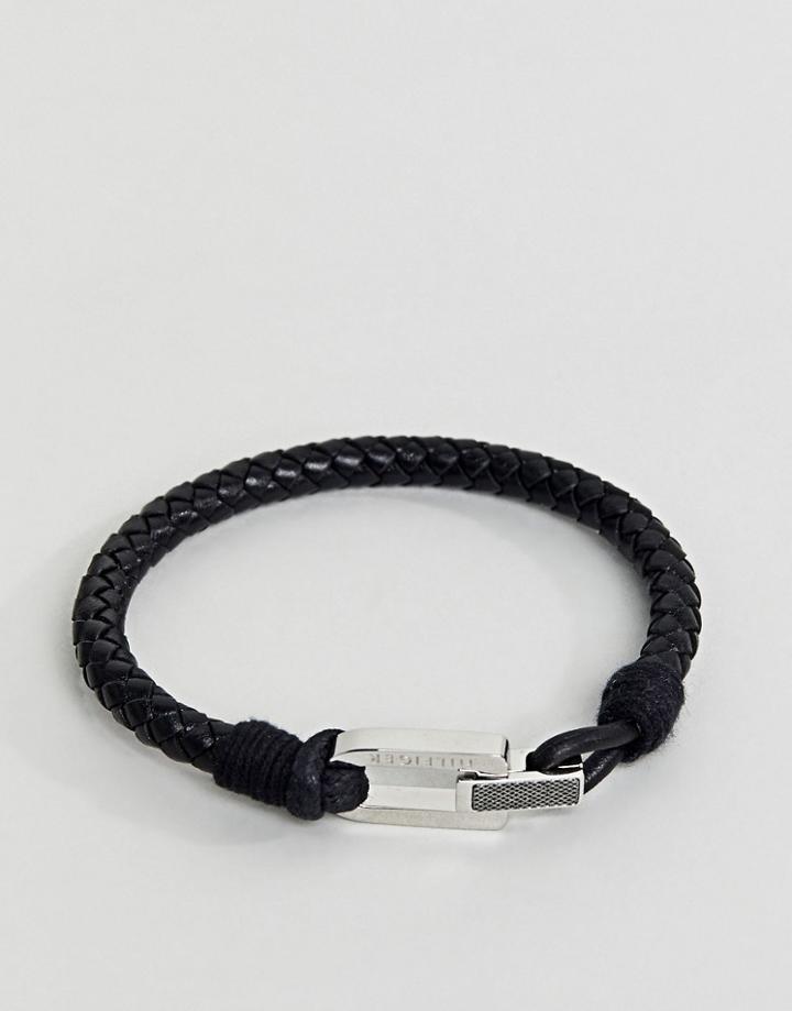 Tommy Hilfiger Braided Bracelet In Black - Black