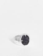 Icon Brand Prestige Embossed Ring In Silver
