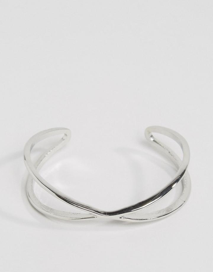Designb Crossover Cuff Bracelet - Silver