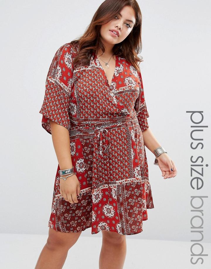 Alice & You Short Kimono Sleeve Tea Dress - Multi