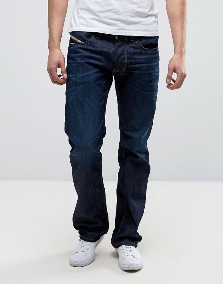 Diesel Larkee 0806w Straight Fit Jeans In Dark Wash - Blue