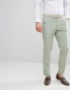 Asos Wedding Skinny Suit Pants In Sage Green - Green