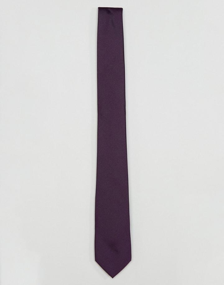 Asos Slim Tie In Mauve - Purple