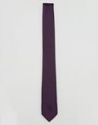 Asos Slim Tie In Mauve - Purple