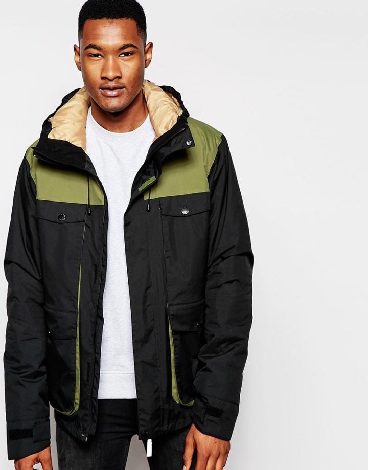 Clwr Jacket With Color Block - Black