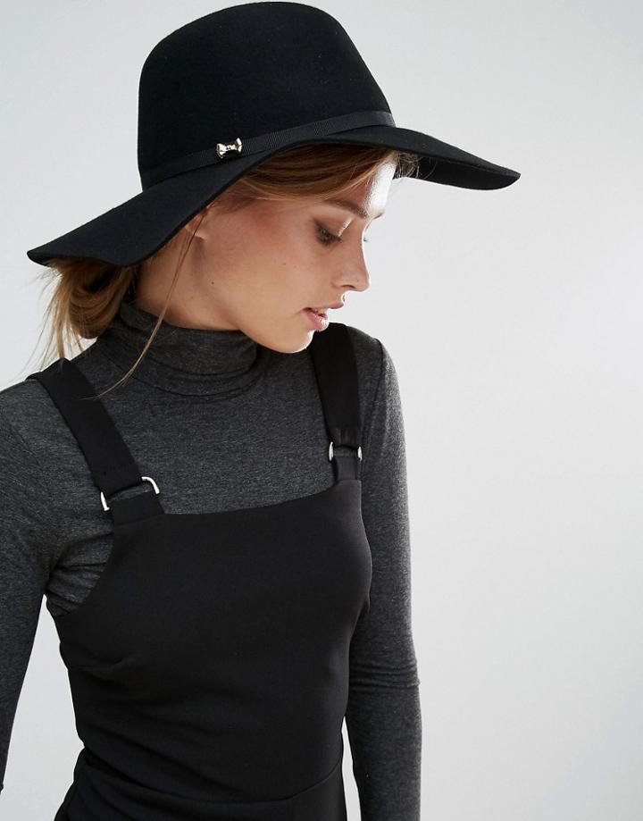 Ted Baker Floppy Wool Hat - Black