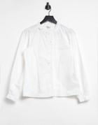 Jdy Ruffle Collar Shirt In White
