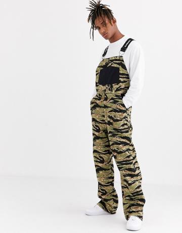 Entente Overalls In Camo Print