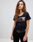 Lee Foil Logo T-shirt - Black