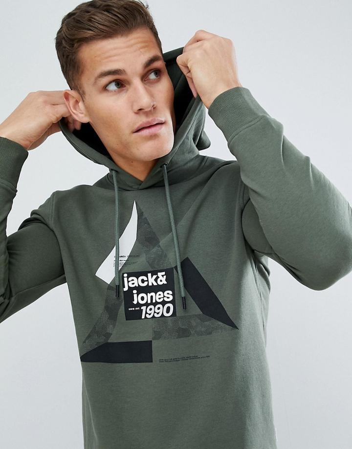 Jack & Jones Logo Hoodie-green