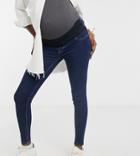 New Look Maternity Underbump Lift & Shape Jegging In Indigo-blues