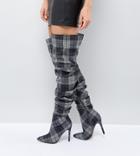 Asos Kenzie Slouch Over The Knee Boots - Multi