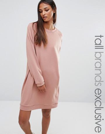 One Day Tall Oversized Sweat Dress - Pink