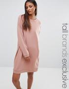 One Day Tall Oversized Sweat Dress - Pink