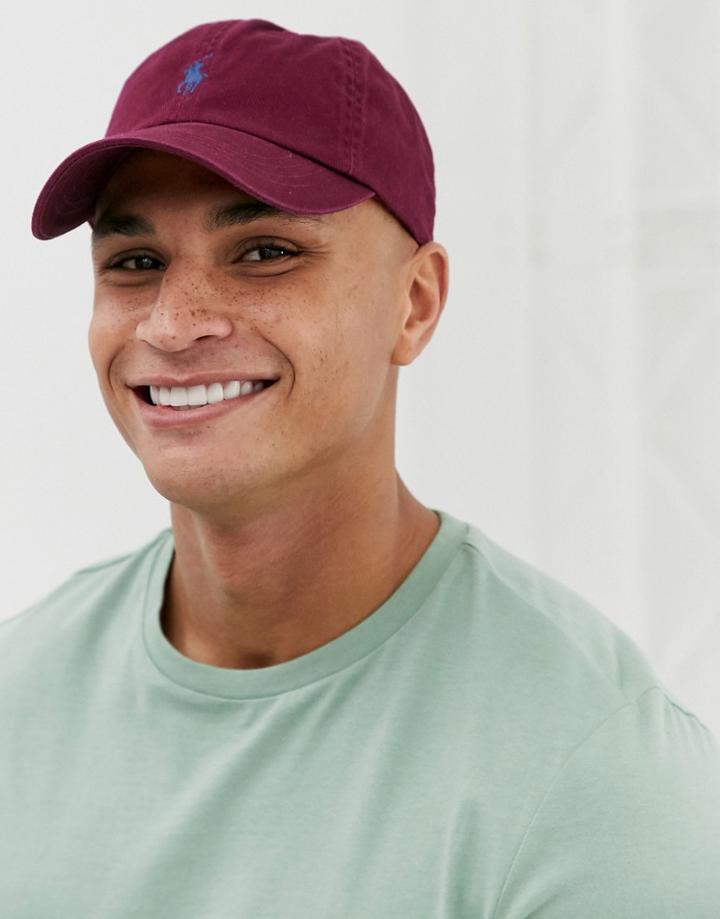 Polo Ralph Lauren Icon Logo Baseball Cap In Burgundy