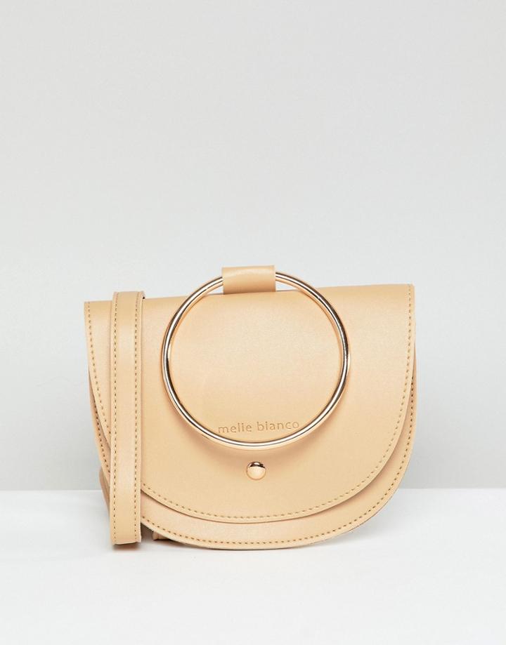 Melie Bianco Vegan Hoop Cross Body Bag - Tan