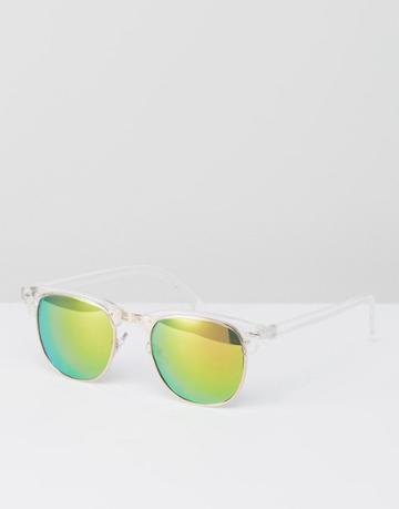 Jeepers Peepers Retro Sunglasses - Clear