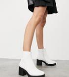 Raid Wide Fit Becca Chunky Ankle Boots In White