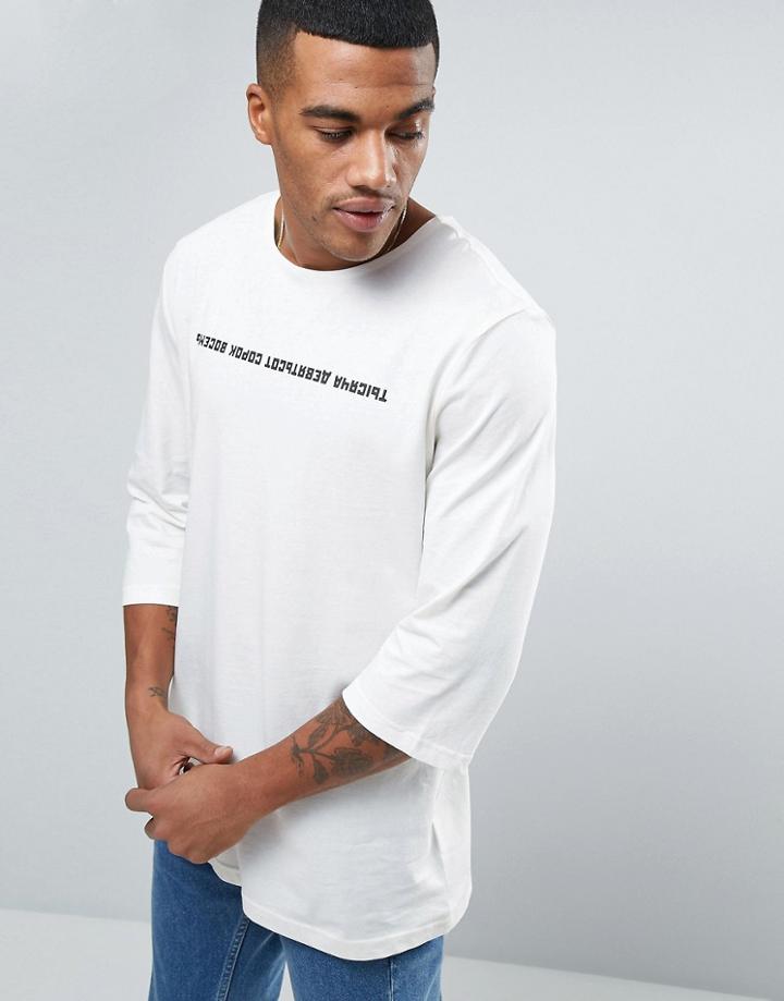 Puma Slogan Long Sleeve Top - White