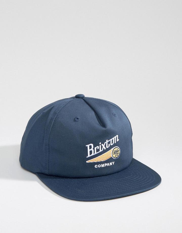 Brixton Maverick Snapback Cap - Navy