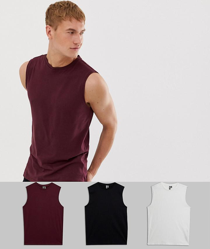 Asos Design 3 Pack Organic Tank Tank Save