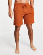 Gilly Hicks Waffle Lounge Shorts In Brown