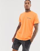 Night Addict Oversized Neon Orange T-shirt - Orange