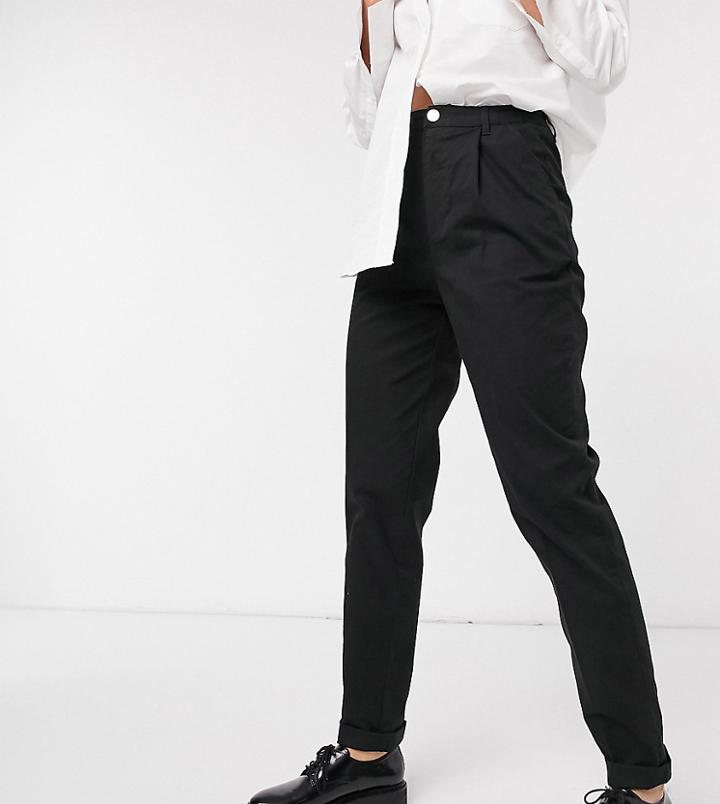 Asos Design Tall Hourglass Chino Pants In Black