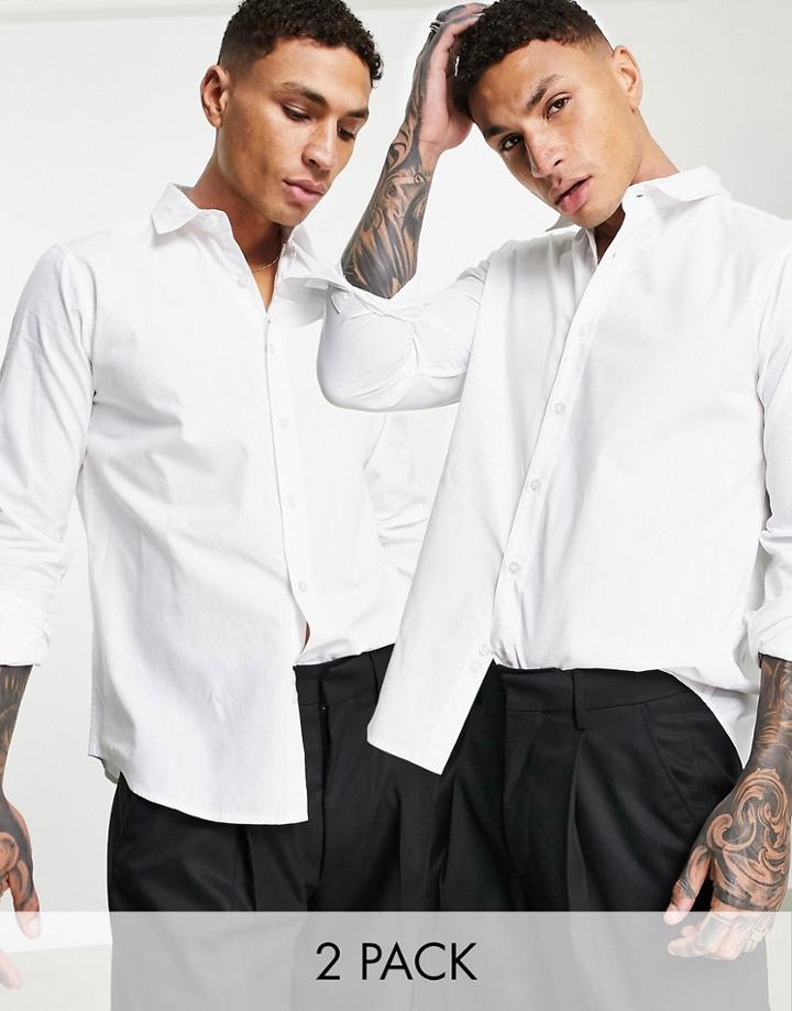 Bolongaro Trevor 2 Pack Slim Fit Classic Shirts-white