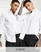 Bolongaro Trevor 2 Pack Slim Fit Classic Shirts-white