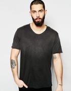 Only & Sons Dip Dye T-shirt - Washed Black