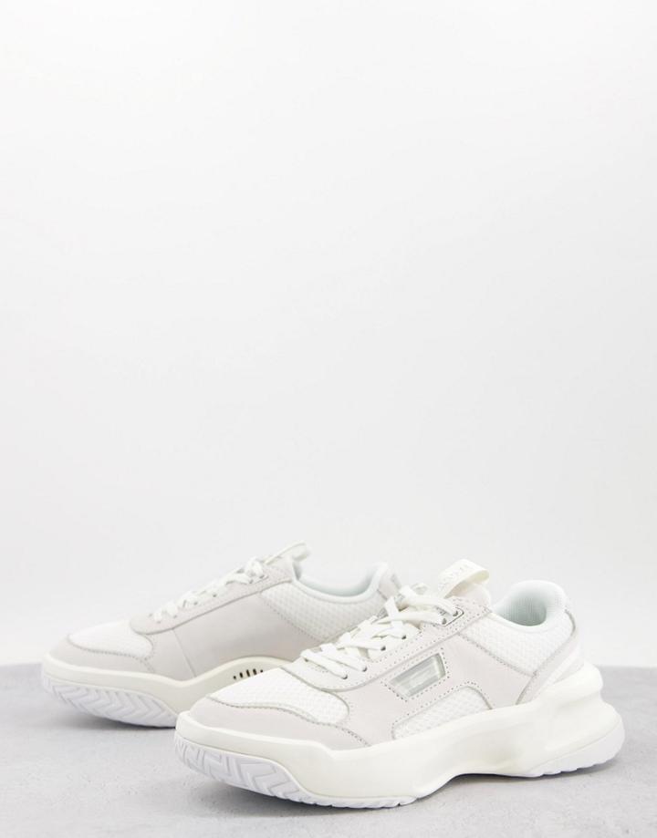 Lacoste Ace Lift Chunky Sneakers In Off White