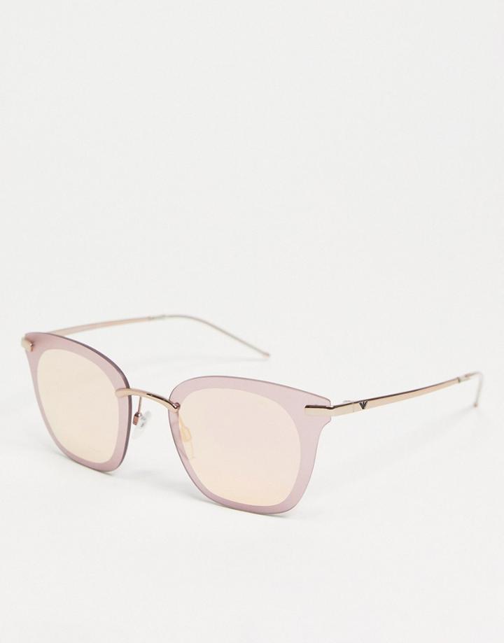 Emporio Armani Cat Eye Sunglasses-gold