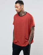 Asos Loungewear Extreme Oversized T-shirt In Rust - Red