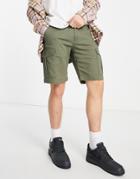 Jack & Jones Intelligence Cargo Shorts In Khaki Green