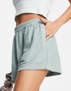 Weekday Kama Coordinating Terrycloth Shorts In Turquoise-blues