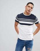 Soul Star Bold Stripe T-shirt - Navy
