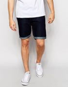 New Look Denim Shorts In Rinse Wash - Navy