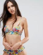 Stella Mccartney Floral Print Classic Bikini Top - Multi