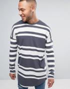 Yourturn Long Sleeve T-shirt With Stripes - White