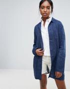 Bethnals Graham Denim Duster Coat - Blue