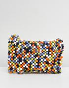 Asos Design Multi Colored Bead Cross Body Bag - Multi